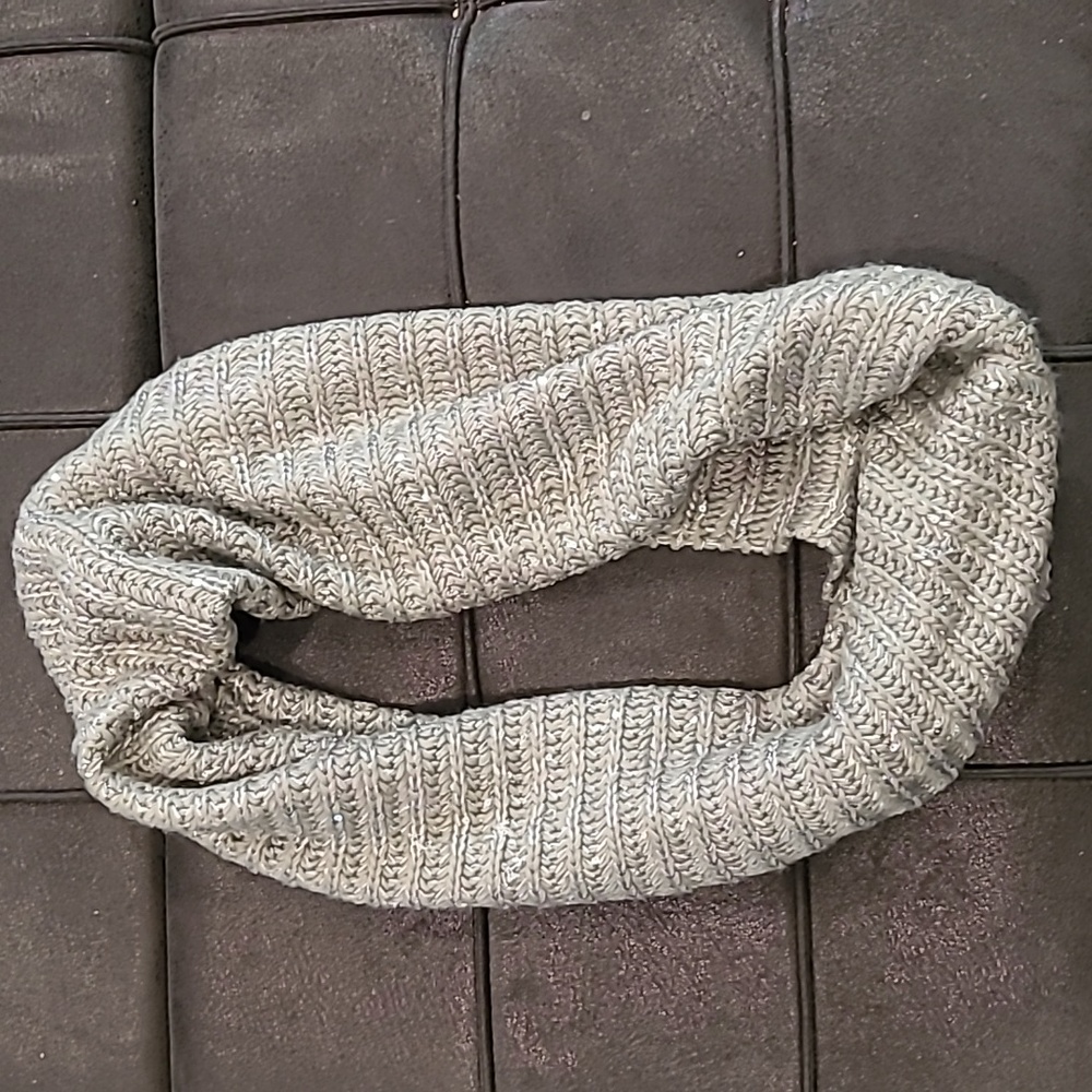 Gray and Silver Infinity Scarf
